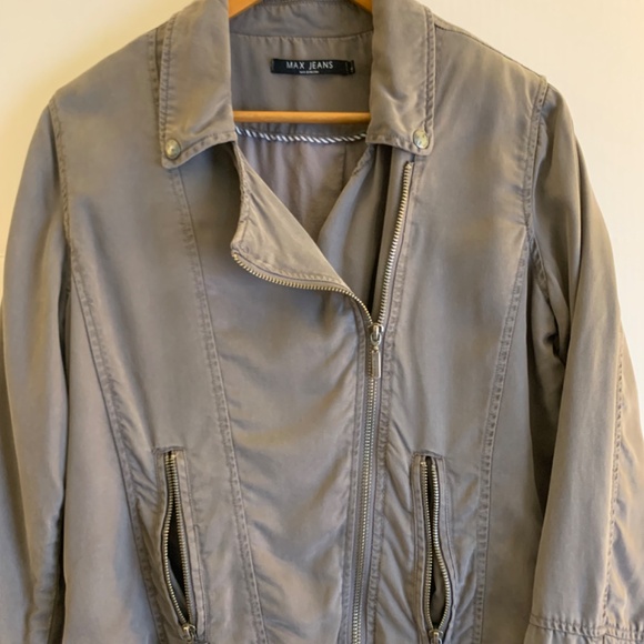 Max Jeans ladies Moto-style jacket in grey with zippered closure - Picture 2 of 15